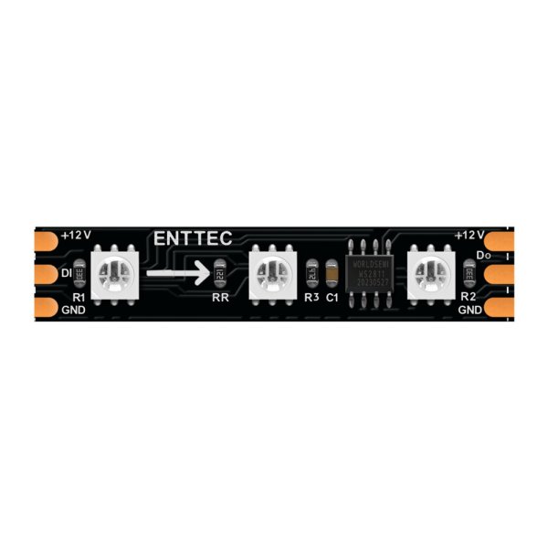 画像1: ENTTEC 12V RGB 60-LEDs/m long-range pixel strip black PCB（12V RGB 60-LEDs/m ロングレンジ ピクセルストリップ black PCB） (1)