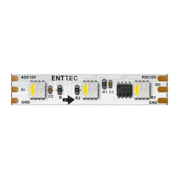 画像1: ENTTEC 12V RGBW 60-LEDs/m long-range pixel strip white PCB（12V RGBW 60-LEDs/m ロングレンジ ピクセルストリップ white PCB） (1)