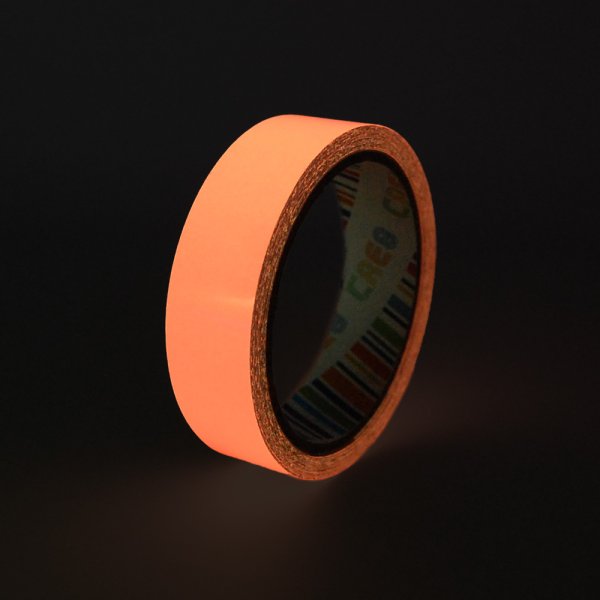 画像1: カラー蓄光テープ ピンク 2.5cm幅 (1)
